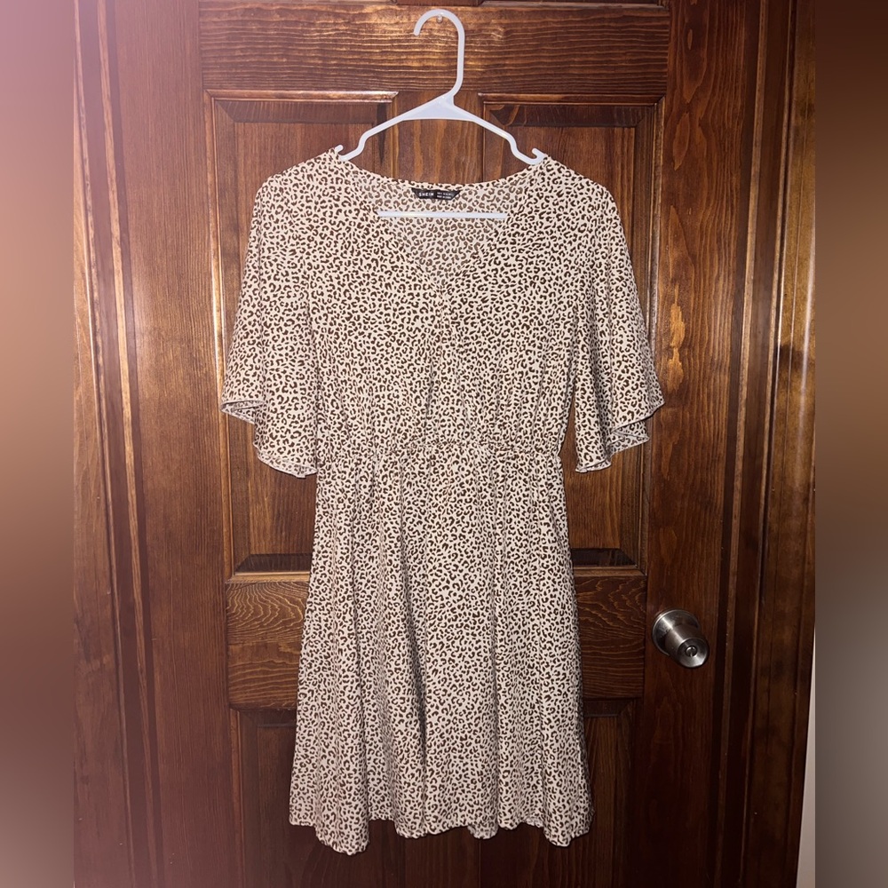 Leopard Print Flowy Mini Dress
